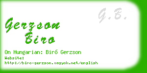 gerzson biro business card