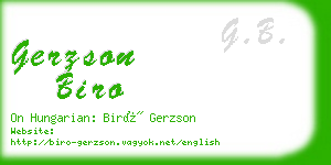 gerzson biro business card